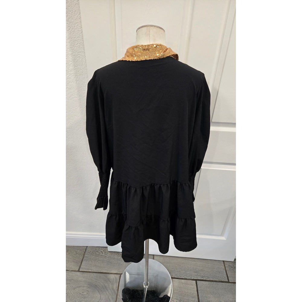 Black Nutcracker Sequin Collar Tiered Ruffle Butt… - image 5